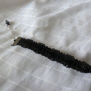 Beautiful handmade black choker necklace